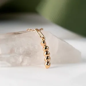 Minimalistický zlatý náhrdelník s diamantem CORINNE Thumbnail