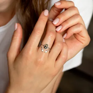 Moissanite chevron wedding ring MALCOLM Thumbnail