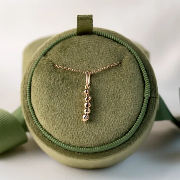 Minimalistický zlatý náhrdelník s diamantem CORINNE Image