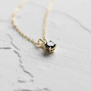 Gold black diamond pendant BLADE Thumbnail