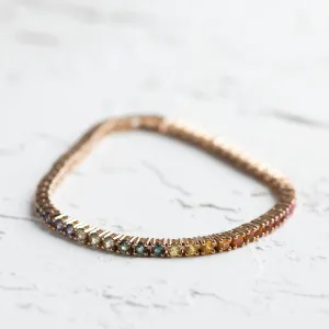 Rainbow sapphire bracelet MOSAICAN