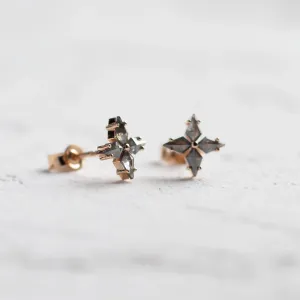 Salt and pepper diamond earrings FLORIS Thumbnail