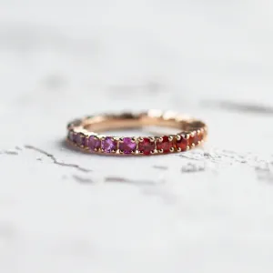 Rainbow sapphire ring MOSAIC