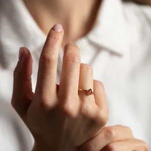 Unique peach lab-grown diamond engagement ring PAM