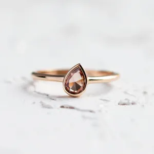 Unique peach lab-grown diamond engagement ring PAM