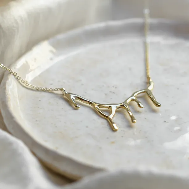 Unique gold diamond necklace FRANCOISE Image