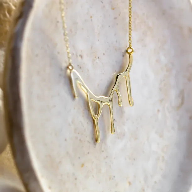 Unique gold diamond necklace FRANCOISE Image