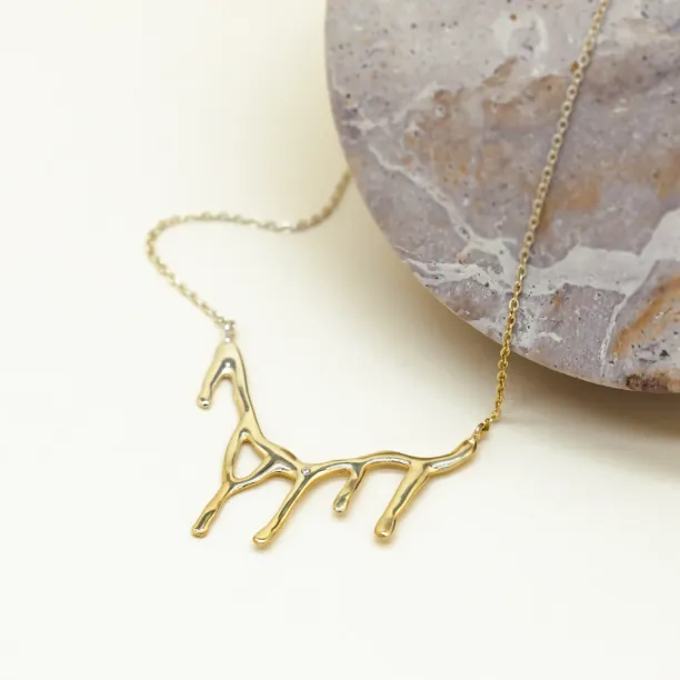 Unique gold diamond necklace FRANCOISE Image