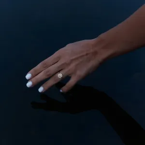 Art deco prsten s lab grown diamanty v růžové a bílé barvě MOANA Thumbnail