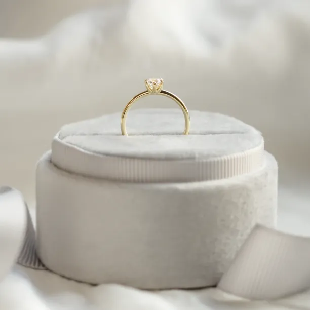 Minimalist moissanite engagement ring AMARA Image