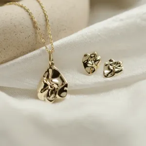 Earrings and necklace set HEARTBEAT