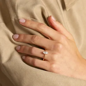 Marquise shaped moissanite engagement ring LOUISA