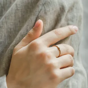 Minimalistický prsten se safírem a diamanty SABINE Thumbnail