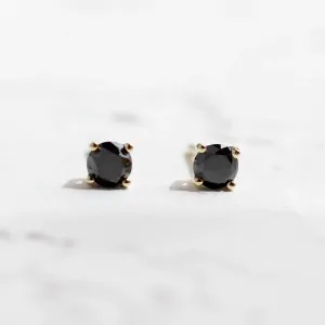 Black diamond stud earrings BLADELL