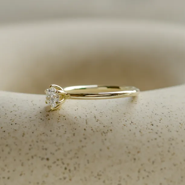 Minimalist moissanite engagement ring AMARA Image