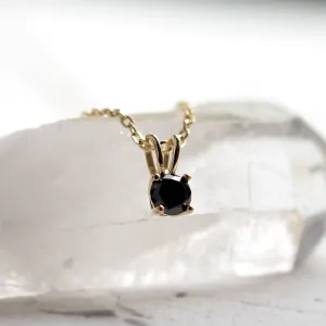 Gold black diamond pendant BLADE Thumbnail