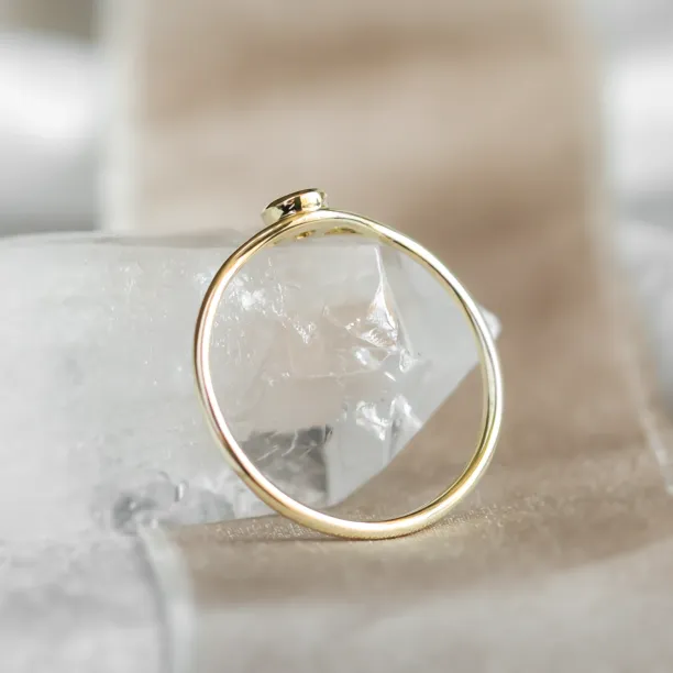 Zlatý zásnubní prsten s diamantem INEZ Image