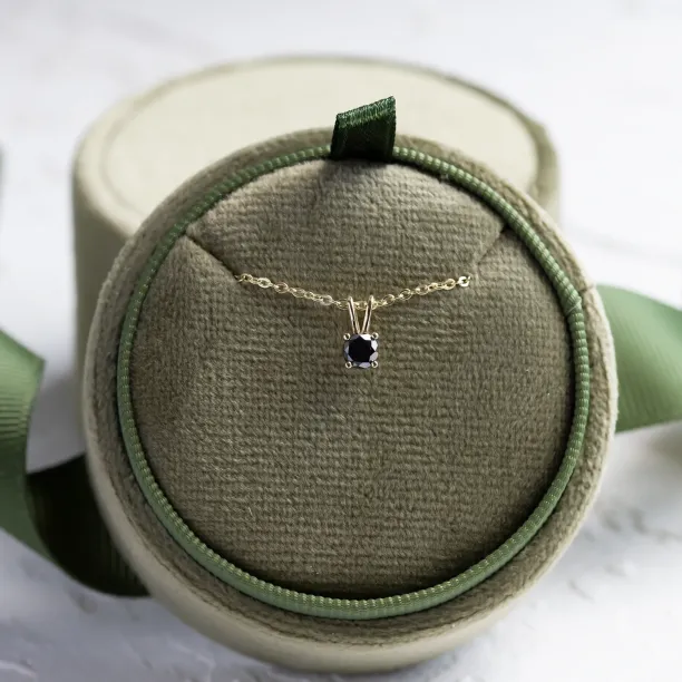 Gold black diamond pendant BLADE Image