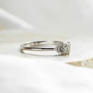 Gold engagement ring with pavé moissanites BOOGIE Thumbnail