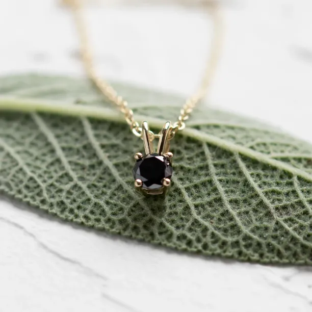 Gold black diamond pendant BLADE Image