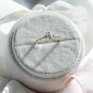 Elegant engagement ring with moissanites BIBIANA Thumbnail