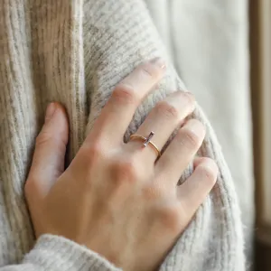 Minimalist amethyst ring NYX