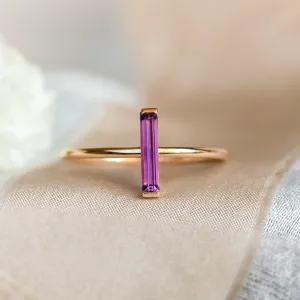 Minimalist amethyst ring NYX