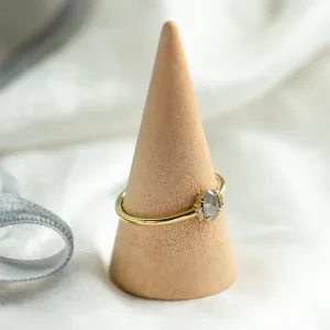 Vintage engagement ring with salt and pepper diamond and classic diamonds KYLA Thumbnail