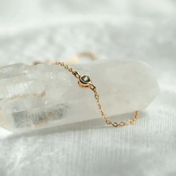 Minimalistický náramek se salt and pepper diamantem TANYA Image