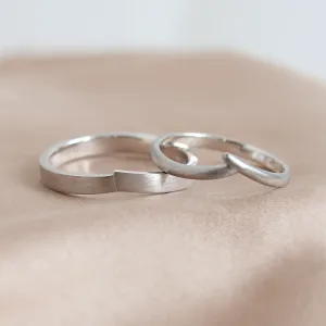 Elegant curved wedding rings SHIRIN
