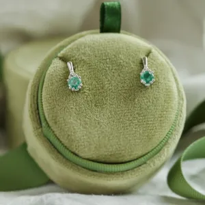 Zlaté náušnice se smaragdy a diamanty LENNY Thumbnail