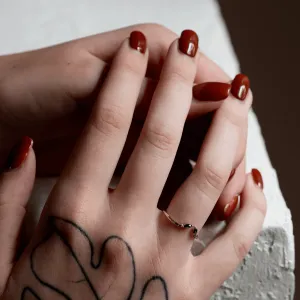 Gold open ring with salt and pepper diamonds ADA Thumbnail