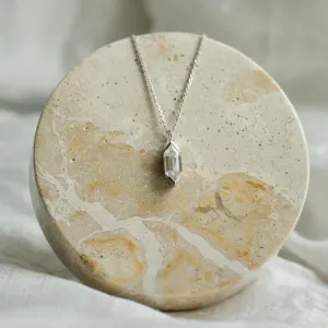 Gold hexagon moissanite pendant FINA Thumbnail