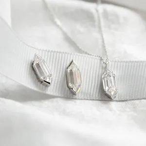 Geometric moissanite earrings SERENA Thumbnail