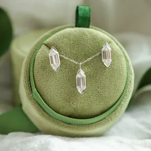 Geometric moissanite earrings SERENA Thumbnail