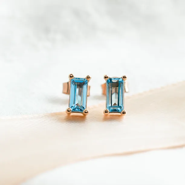 Gold jewellery set with blue topaz GENEVA Image