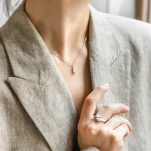 Gold kite moissanite pendant DIONA Thumbnail