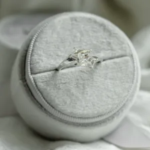 Massive double ring with kite moissanites DONNIE Thumbnail