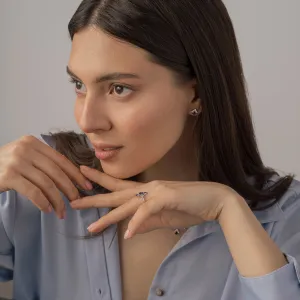 Gold ring with sapphires ANNE Thumbnail