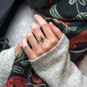 Gold ring with sapphires ANNE Thumbnail