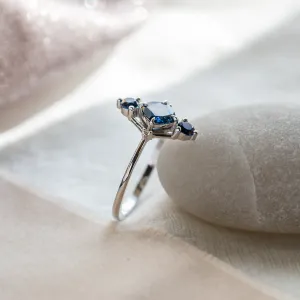 Gold ring with sapphires ANNE Thumbnail