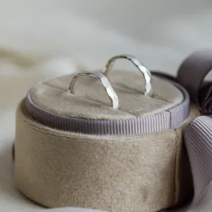 Hammered unusual wedding rings ARYA Thumbnail
