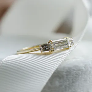 Vintage ring in art deco style with lab-grown diamonds VISION Thumbnail