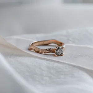Gold branch ring with salt and pepper diamond ROWYN Thumbnail
