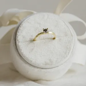 Gold branch ring with salt and pepper diamond ROWYN Thumbnail