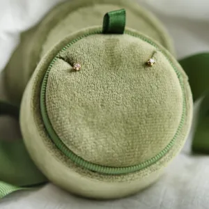 Minimalist earrings with lab-grown diamonds ALINE Thumbnail