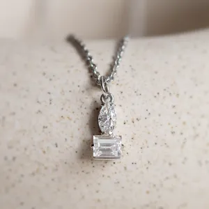 Minimalist necklace with lab-grown diamonds LEONE