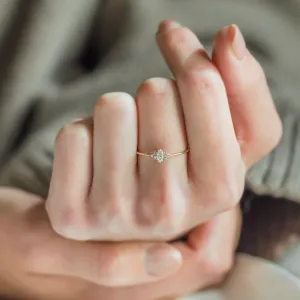 Romantic engagement ring with moissanites MARQUESS