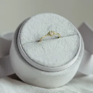 Romantic engagement ring with moissanites MARQUESS Thumbnail