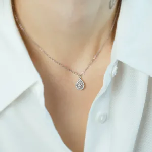 Zlatý halo přívěsek s lab-grown diamanty GLORIA Thumbnail